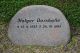Gravsten for Holger Barsballe, Øster Lindet kirkegård